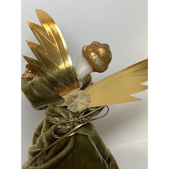 Koestel West Germany Wax Angel Tree Topper Gold Christmas Original Box 7” READ - Picture 7 of 15